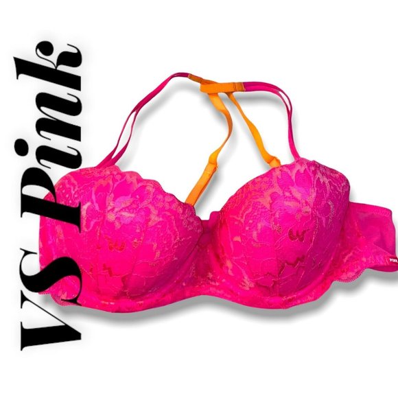 PINK Victoria's Secret Other - victoria secret pink push up bra lace criss cross straps size 34B